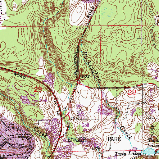Topographic Map of Northstar Baptist Church, MN