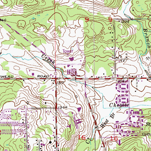 Topographic Map of Saint John's Free Lutheran Church, MN