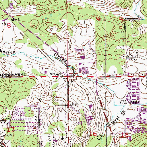 Topographic Map of Eastridge Community Church, MN