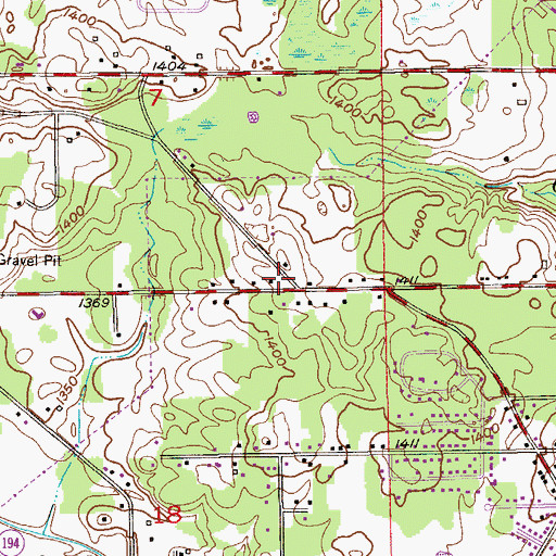 Topographic Map of Northern City Baptist Church, MN