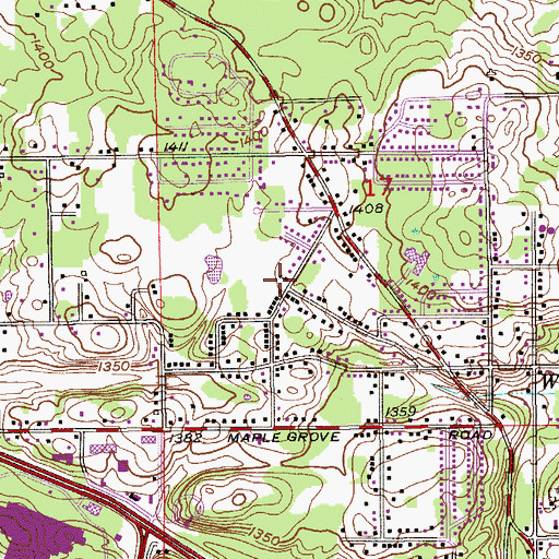 Topographic Map of Emmanuel Baptist Church, MN