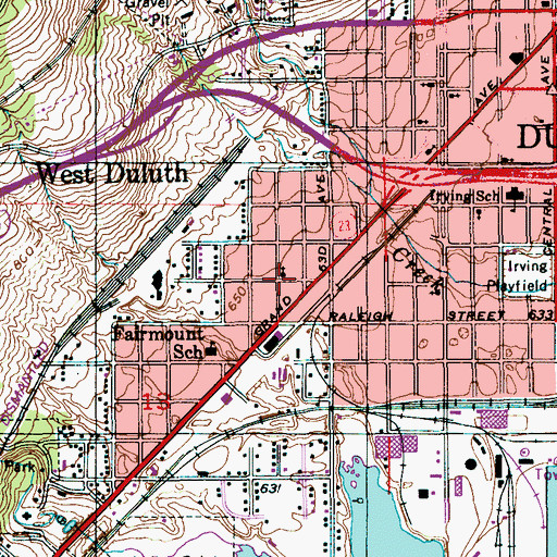 Topographic Map of Foursquare Gospel Church, MN
