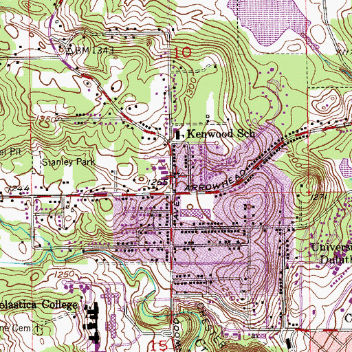 Topographic Map of Saint Benedict Church, MN