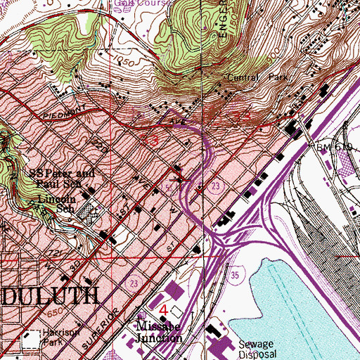 Topographic Map of First Covenant Church, MN