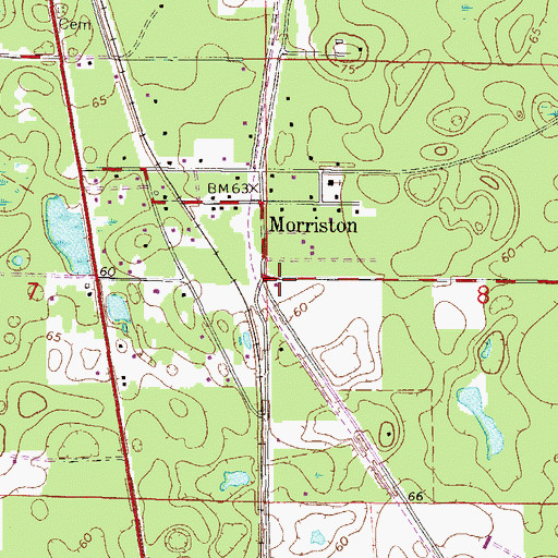 Topographic Map of Saint James Missionary Baptist Church, FL