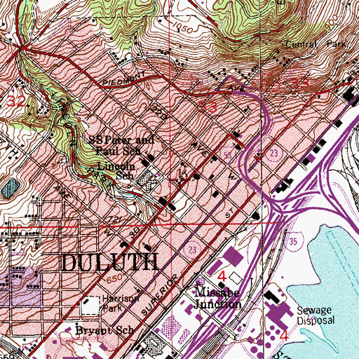 Topographic Map of Wesley United Methodist Church, MN