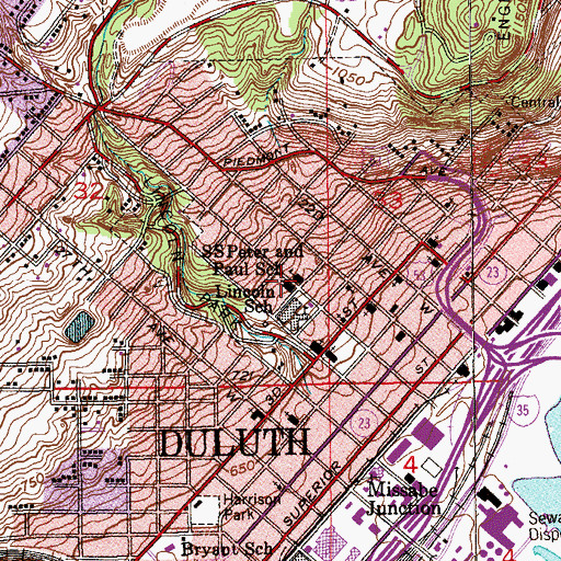 Topographic Map of Great Lakes Gospel Church, MN