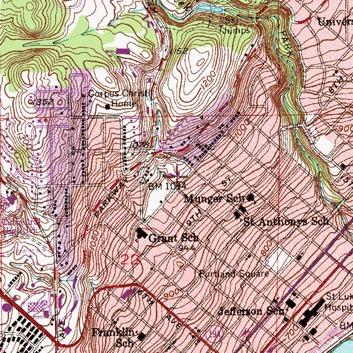 Topographic Map of Peace United Church of Christ, MN