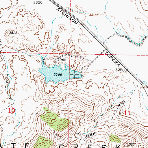 Topographic Map of Billingsley Number Two Dam, AZ