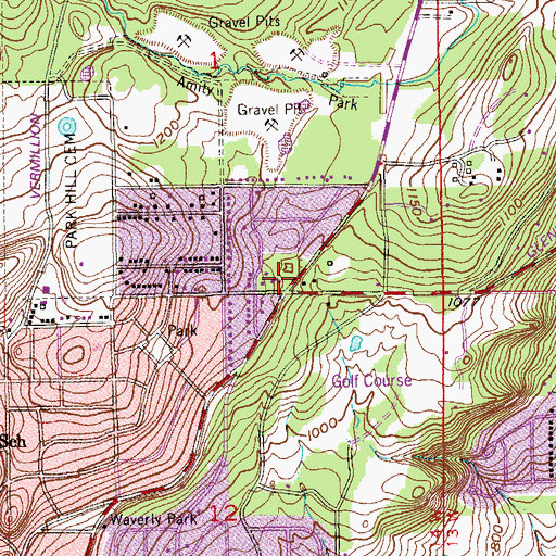 Topographic Map of Lakeview Covenant Church, MN