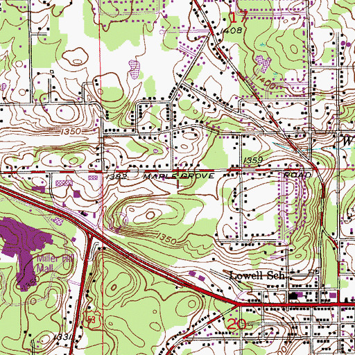 Topographic Map of Shepherd of the Hills Lutheran Church, MN