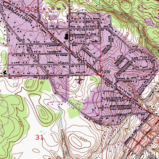 Topographic Map of Saint Lawrence Church, MN