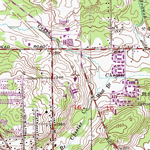 Topographic Map of Heritage Baptist Church, MN
