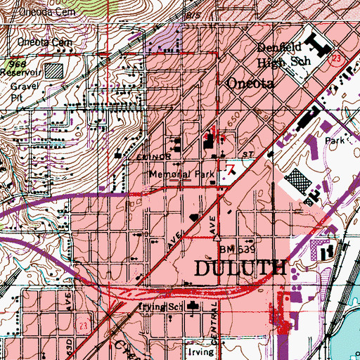 Topographic Map of Living Faith Christian Center, MN