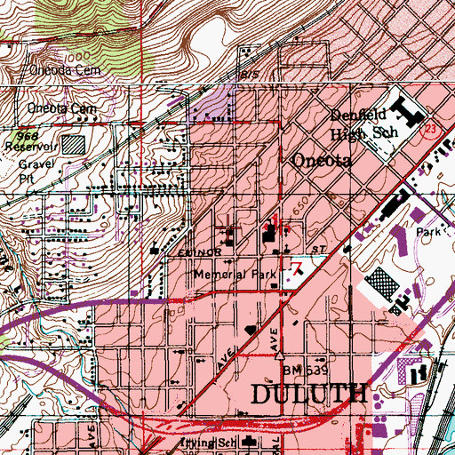 Topographic Map of Saint James Catholic Church, MN