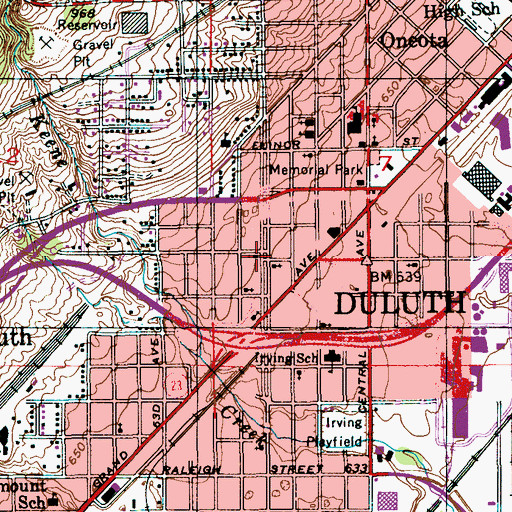Topographic Map of Salem Covenant Church, MN