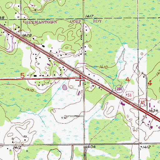 Topographic Map of Grace Lutheran Church, MN