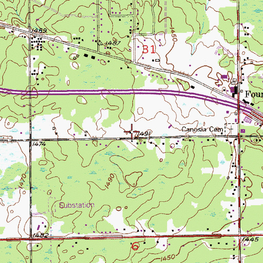 Topographic Map of Saint Raphael's Church, MN