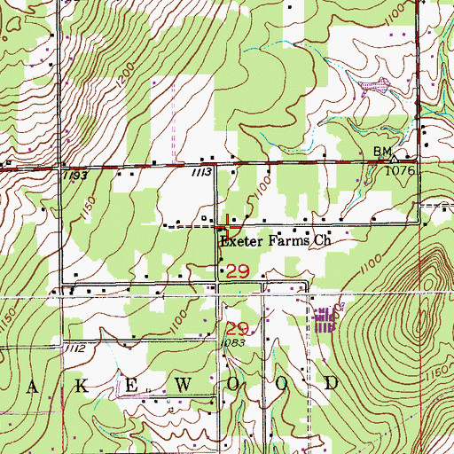 Topographic Map of Lakewood New Hope Lutheran Church, MN