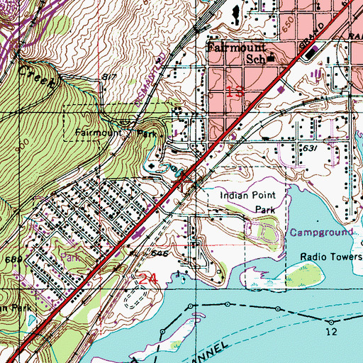 Topographic Map of Lake Superior Zoo, MN