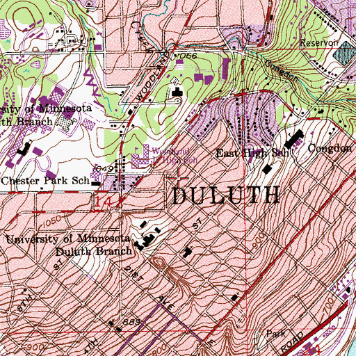 Topographic Map of Minnesota's Oldest Concrete Pavement Historical Marker, MN