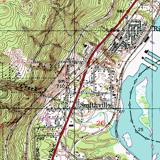 Topographic Map of Pleasant View Mobile Home Park, MN