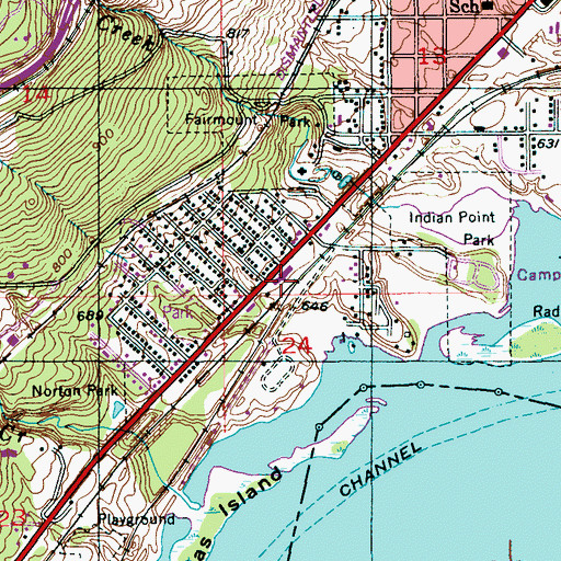 Topographic Map of Lake Haven Manor, MN