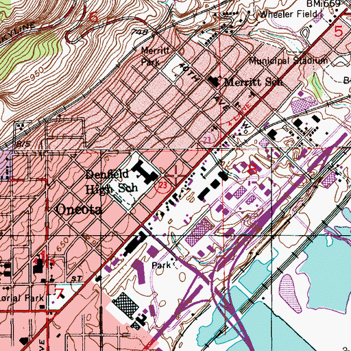 Topographic Map of Duluth Clinic-West, MN