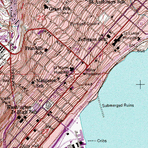 Topographic Map of Duluth Clinic, MN