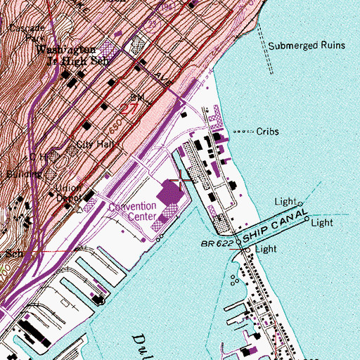Topographic Map of Great Lakes Floating Maritime Museum, MN