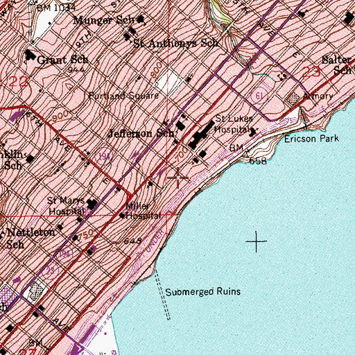 Topographic Map of Clayton-Jackson-McGhie Memorial, MN