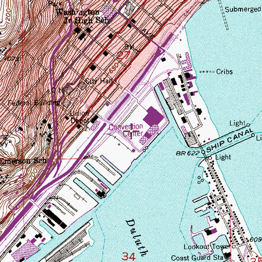 Topographic Map of Playfront Park, MN