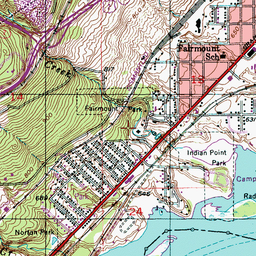 Topographic Map of Lake Superior Zoological Garden, MN