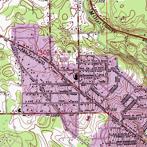 Topographic Map of Piedmont Elementary School, MN