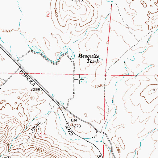 Topographic Map of Billingsley Reservoir Number Four, AZ