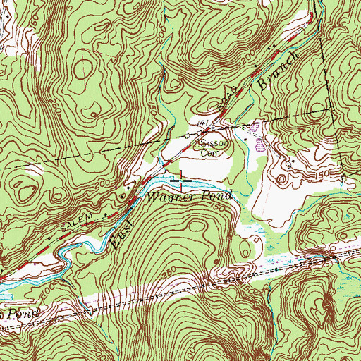 Topographic Map of Wagner Pond, CT