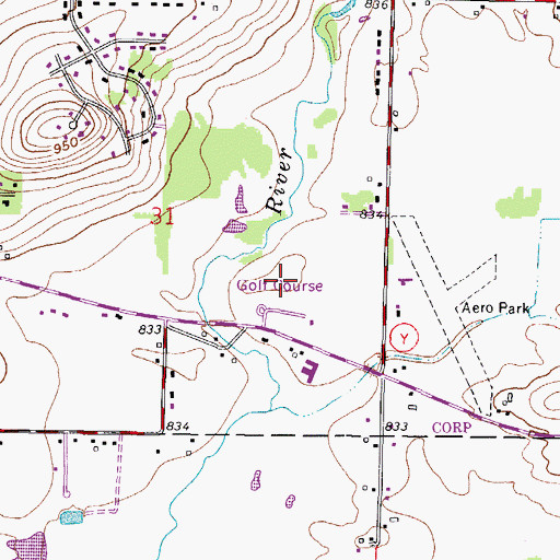 Topographic Map of Wanaki Golf Course, WI