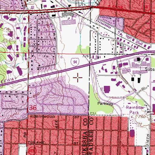 Topographic Map of Cardinal Crest Park, WI