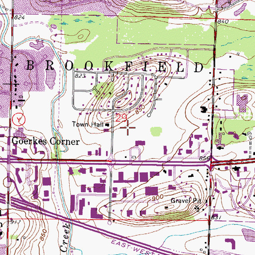 Topographic Map of Eble Park, WI