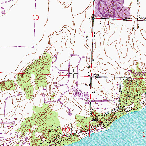 Topographic Map of Hawksnest Park, WI