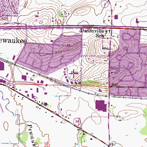 Topographic Map of Liberty Park, WI