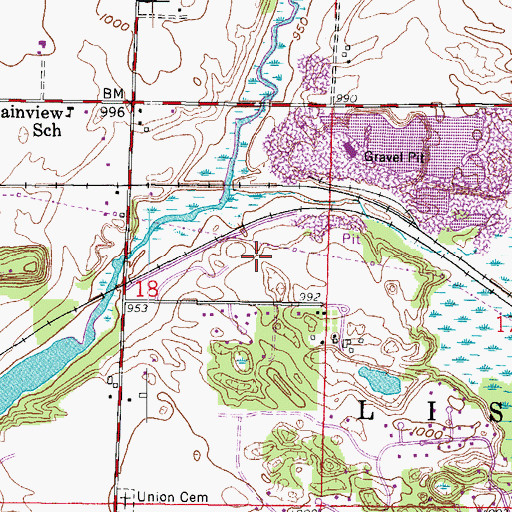 Topographic Map of Lisbon Community Park, WI