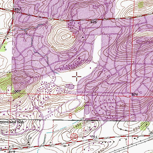 Topographic Map of Merrill Crest Park, WI