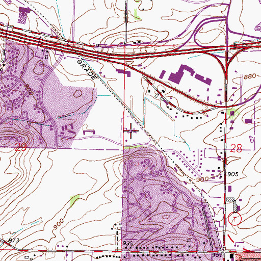 Topographic Map of Pebble Valley Park, WI