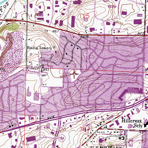 Topographic Map of Priedeman Park, WI