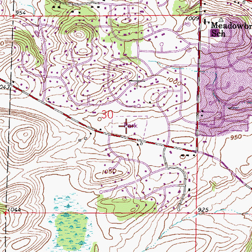 Topographic Map of South Park, WI