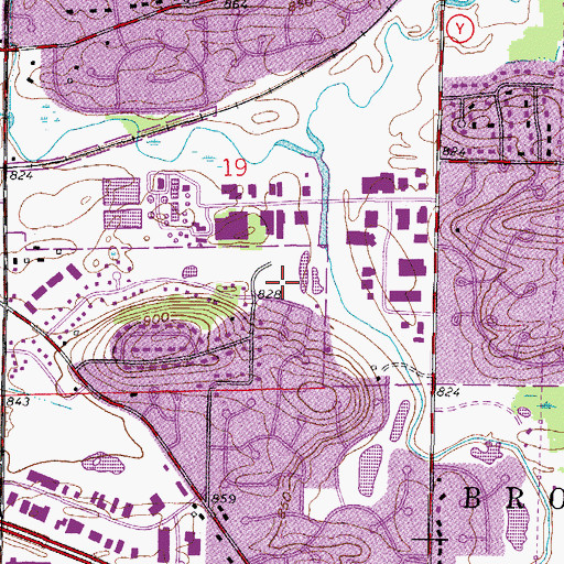 Topographic Map of Wray Park, WI