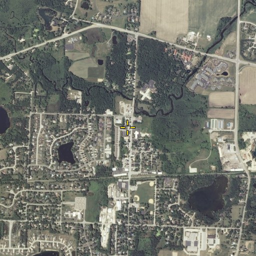 Aerial/Satellite Image of Dousman Post Office, WI