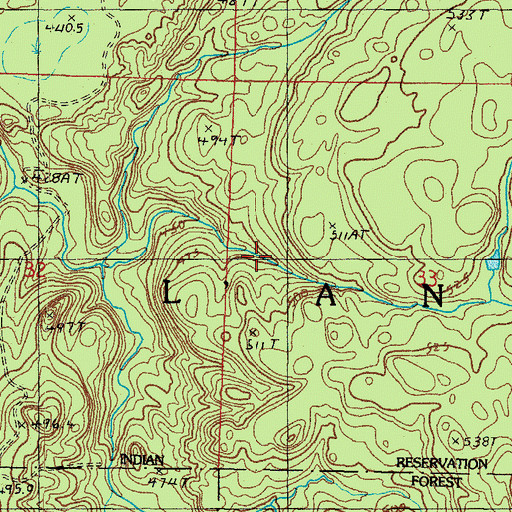 Topographic Map of Harley Falls, MI