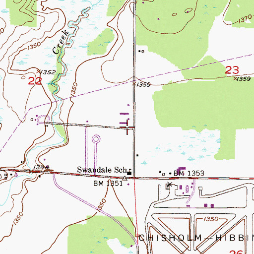 Topographic Map of Grandview Memorial Garden, MN
